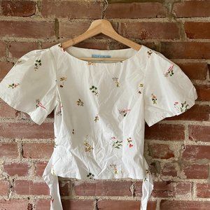 Short Sleeved Sparse Foliage Top